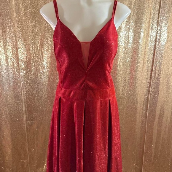 Poly Usa Dresses & Skirts - Red Sparkly Mini Dress Glitter Plus Size/Sizes 2XL-3XL